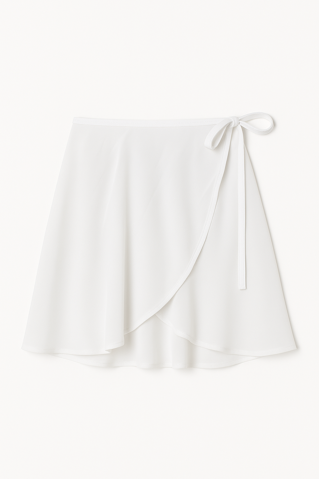 Chiffon Flow Wrap Skirt – White