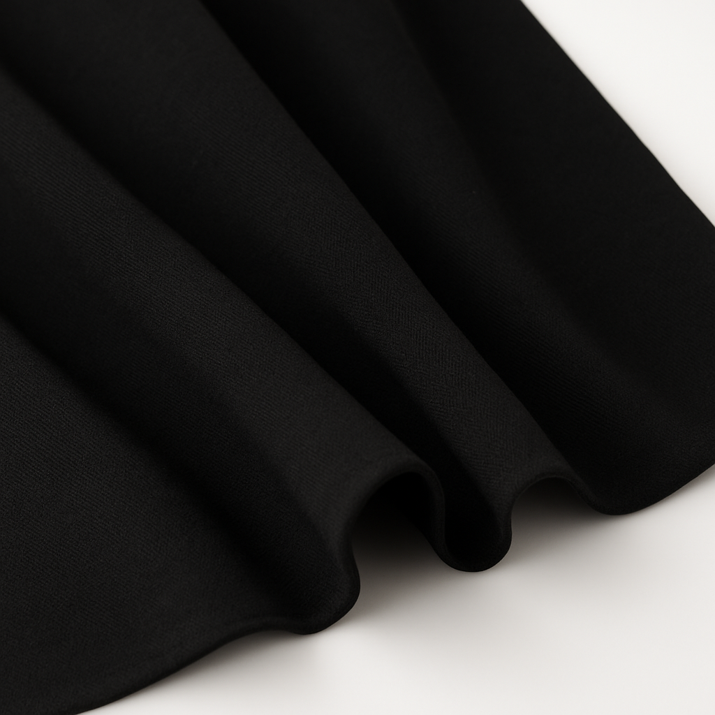 Chiffon Flow Wrap Skirt – Black
